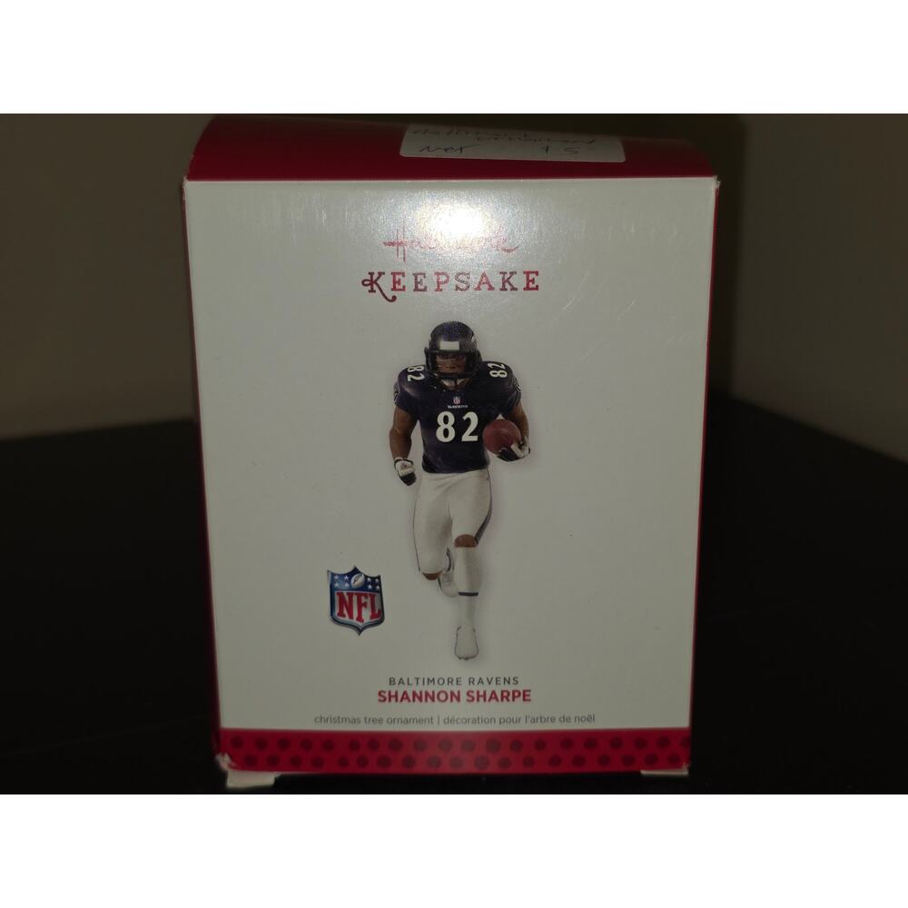 2013 Hallmark Keepsake Christmas Ornament Shannon‎ Sharpe NFL Baltimore Ravens